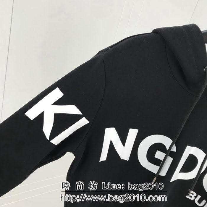 BURBERRY巴寶莉 19ss限量版 kingdom系列款 純棉加絨衛衣 舒適保暖 高版本情侶款 ydi2182